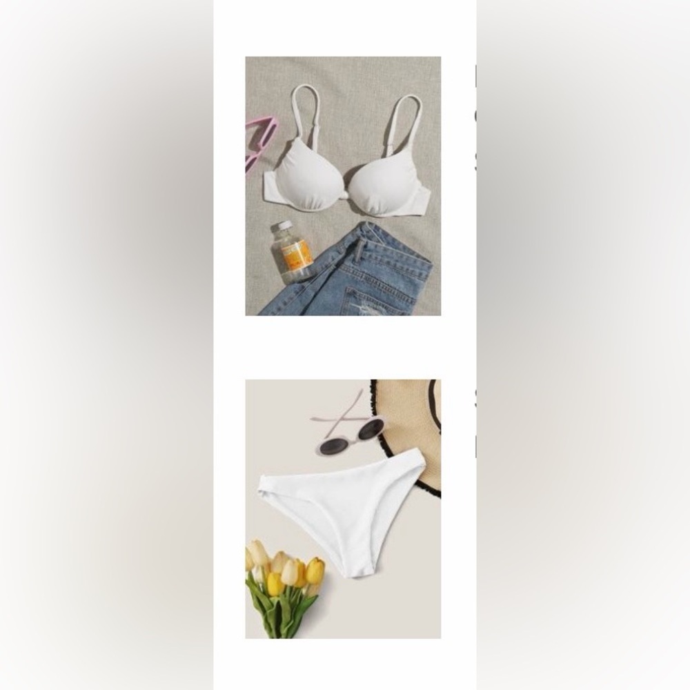White bikini set